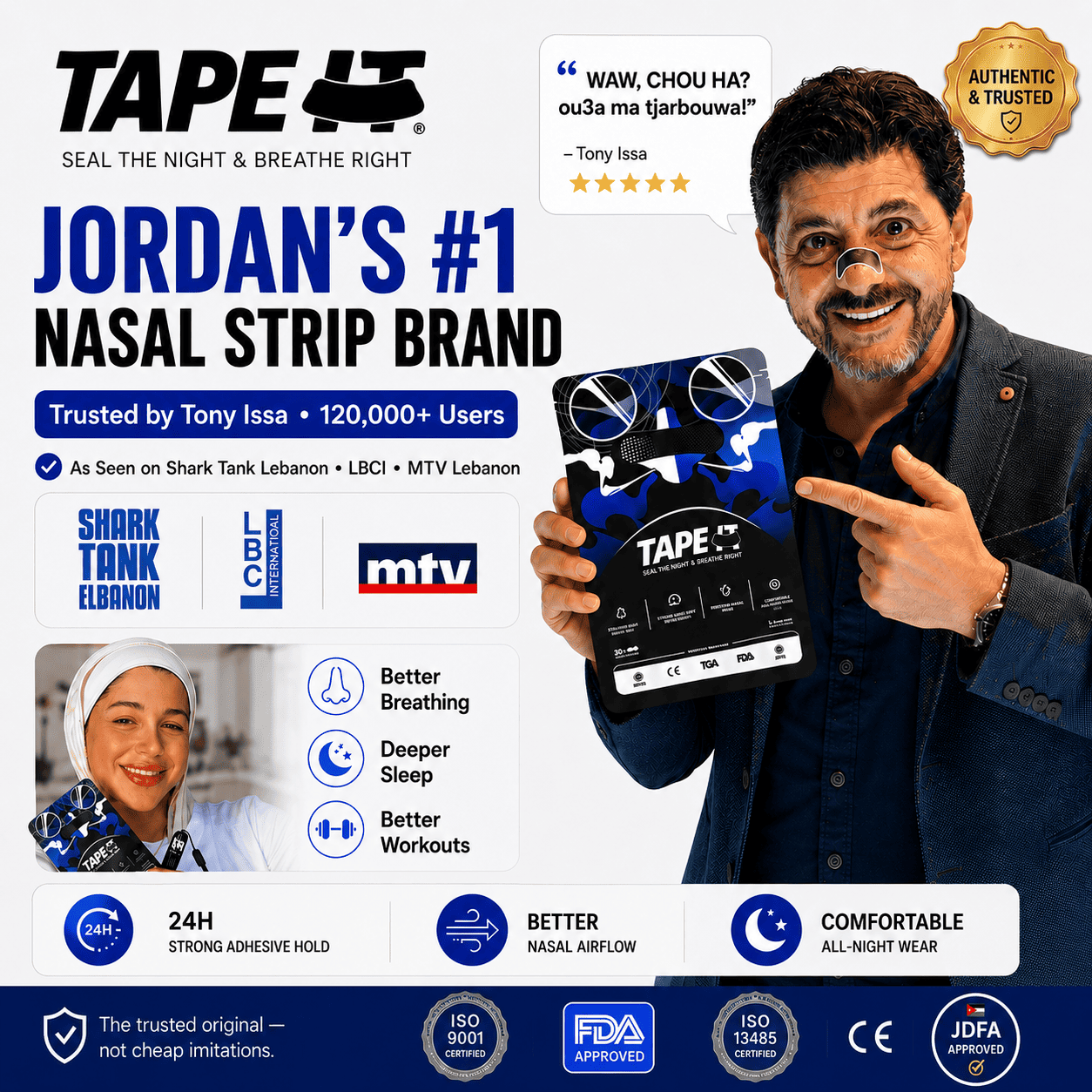 TAPE IT Improved Breathing Nasal Strip